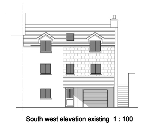 SW Elevation - existing
